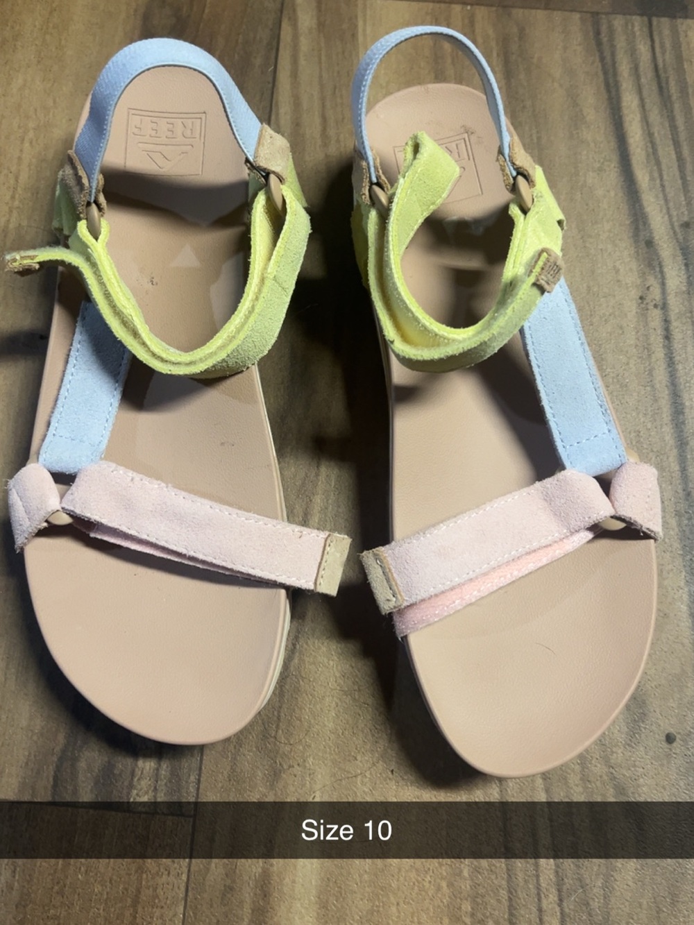 Reef Multi-Color Pastel Strap Sandals - Pink, Blue & Yellow